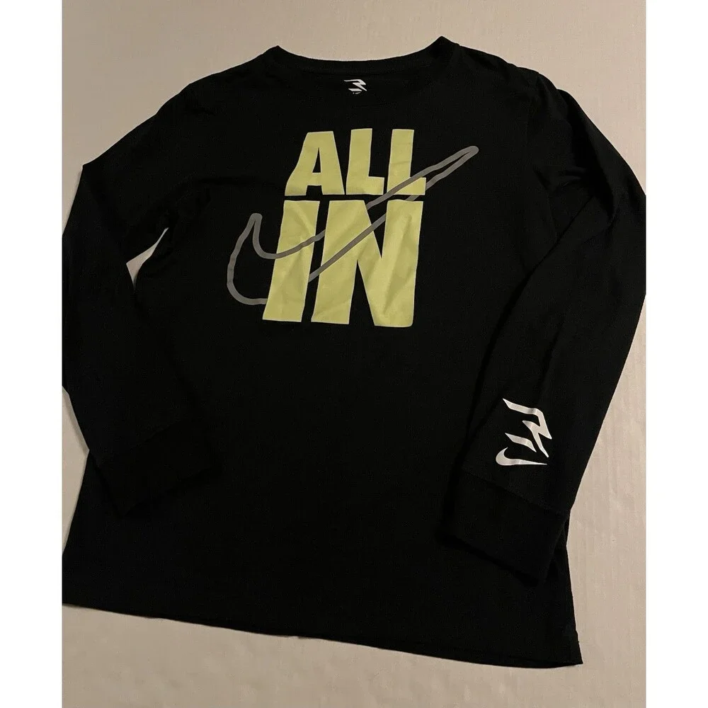 Nike 3BRAND Russel Wilson All In Swoosh Long Sleeve T-Shirt Youth Boys XL 13-15